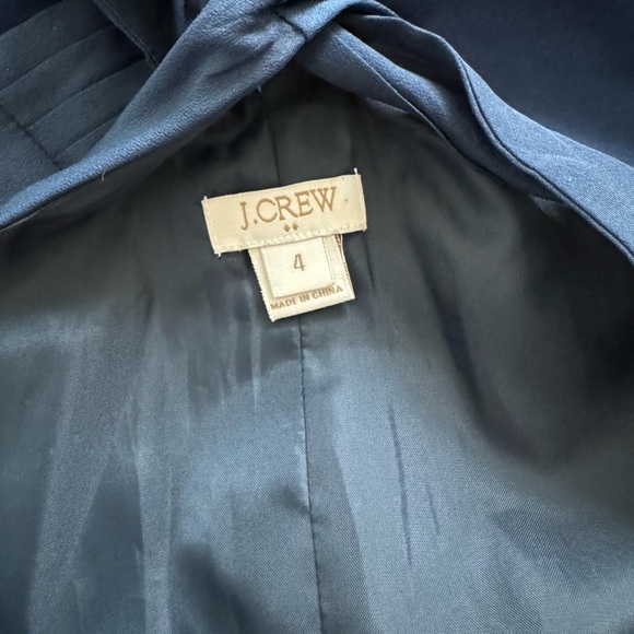 J.Crew shift dress silky dress solid blue fully lined twist knot back size 4 - Picture 9 of 9